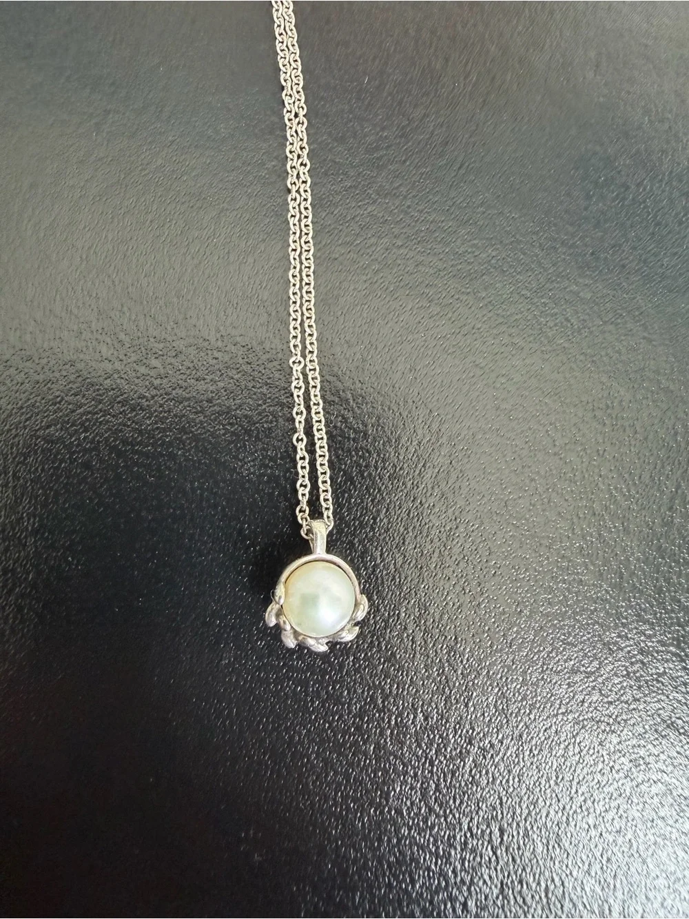 Tiffany & Co. Olive Leaf Pendant Necklace with Pearl